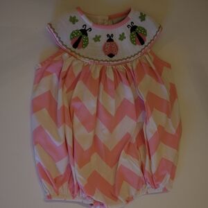 Pink Chevron Kids One Piece